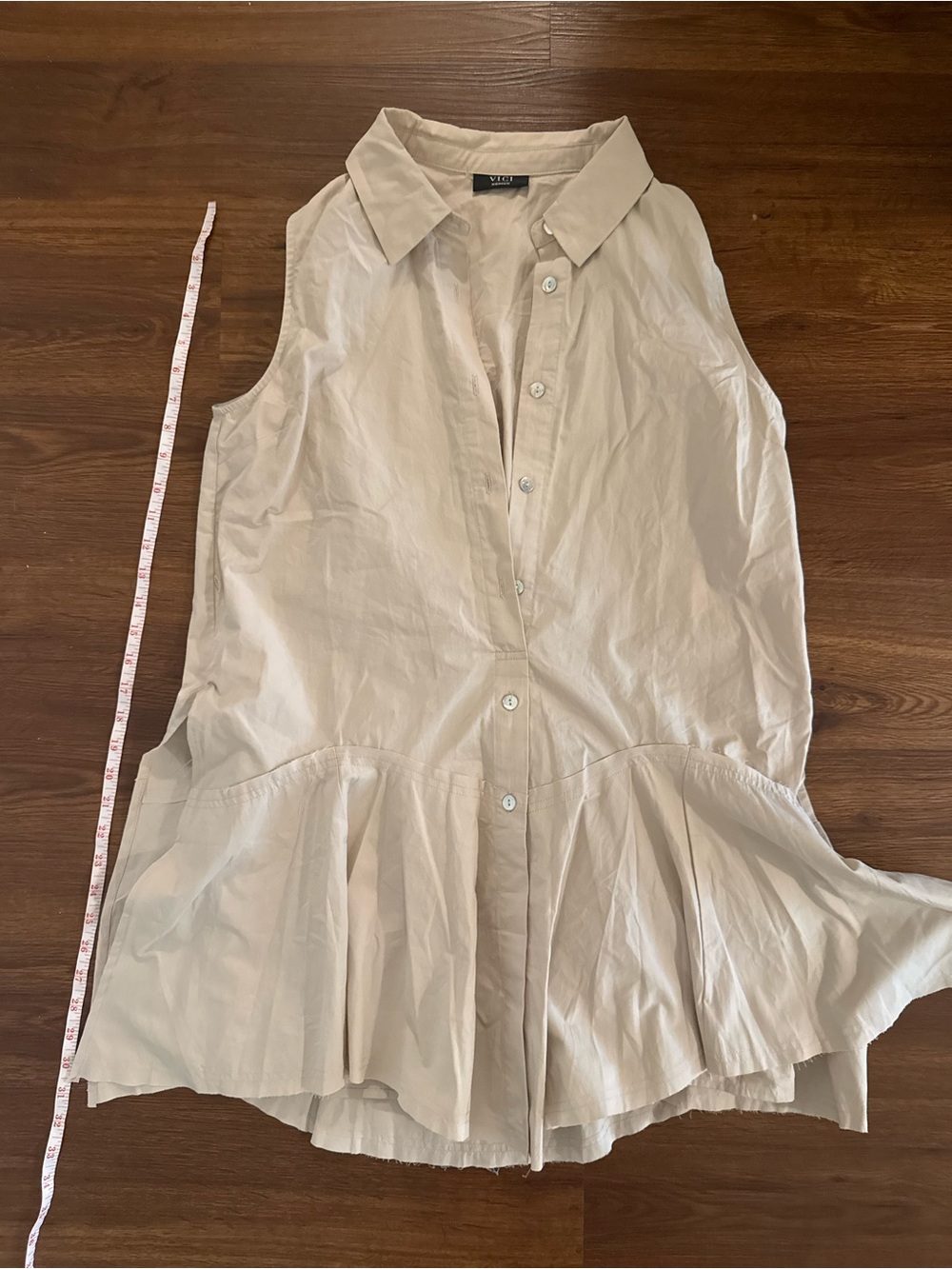Vici Sleeveless Button-Front mini dress with built in shorts